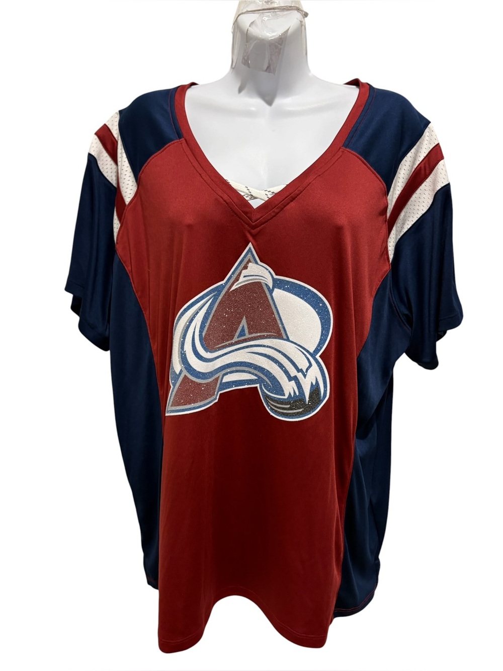 NHL COLORADO AVALANCHE Women’s Short Sleeve Tshirt Jersey Size 2XL